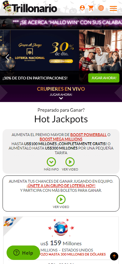 Wintrillions Casino Mobile screenshot